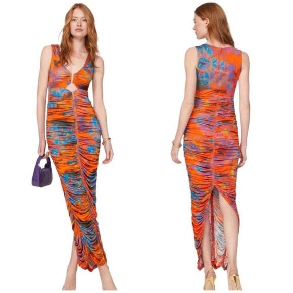 Ronny Kobo Collection Dresses & Skirts - Ronny Kobo Alexander Ruched Multicolor Dress
